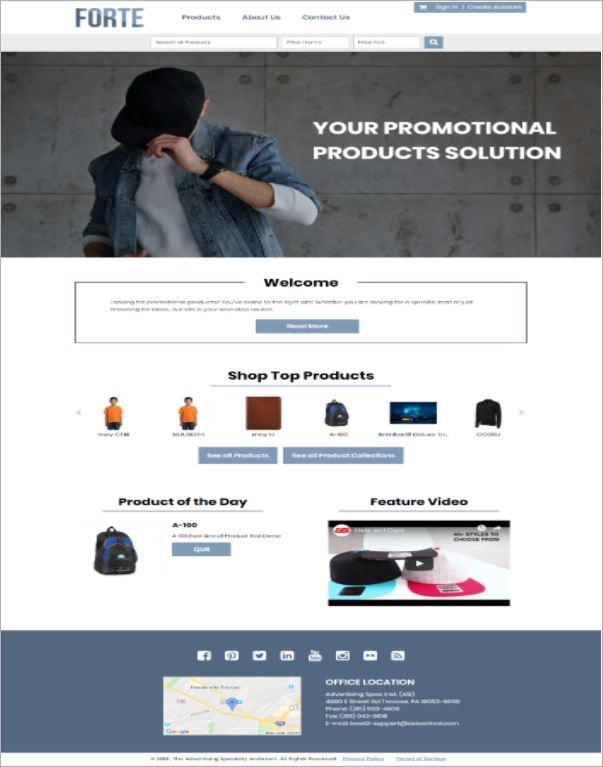 ESP Websites for Suppliers Forte Template