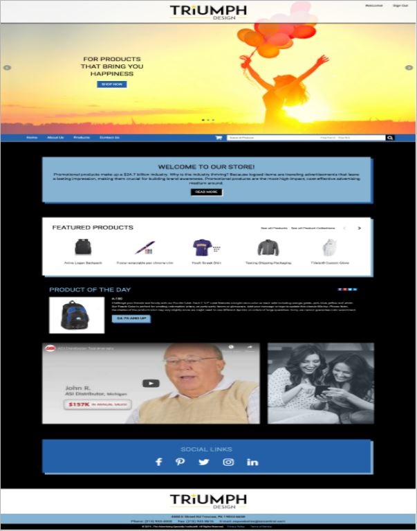 ESP Websites for Suppliers Triumph Template
