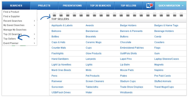 espweb top sellers top searches and event planner