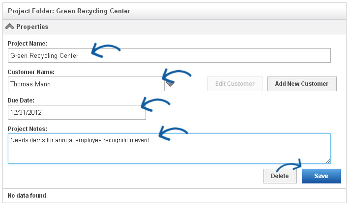 espweb adding and managing projects