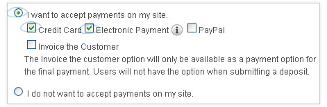 espwebsites settings ecommerce